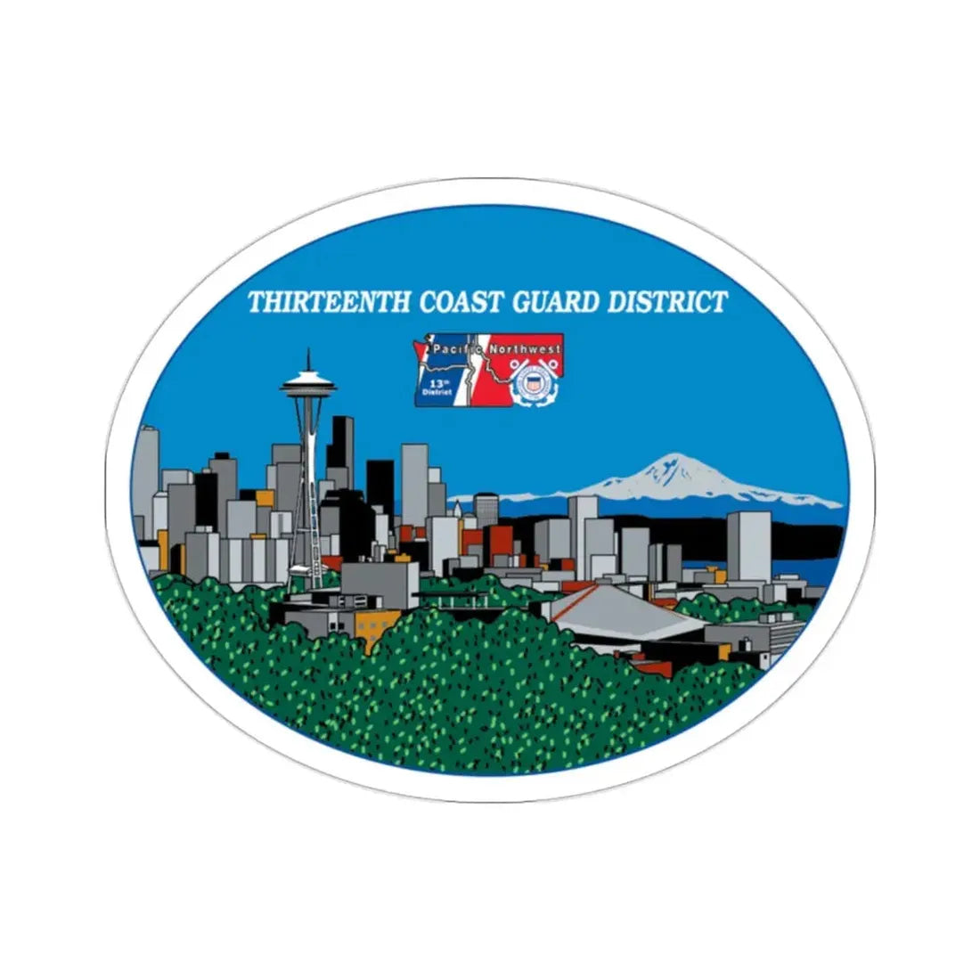 13th CG District Pacific Northwest (U.S. Coast Guard) STICKER Vinyl Die-Cut Decal - The Sticker Space