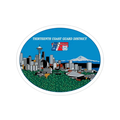13th CG District Pacific Northwest (U.S. Coast Guard) Transparent STICKER Die-Cut Vinyl Decal 4 Inch - The Sticker Space