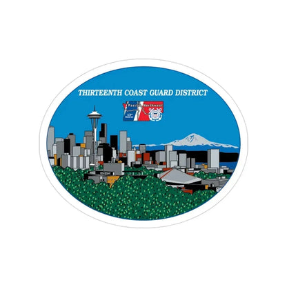 13th CG District Pacific Northwest (U.S. Coast Guard) Transparent STICKER Die-Cut Vinyl Decal - The Sticker Space