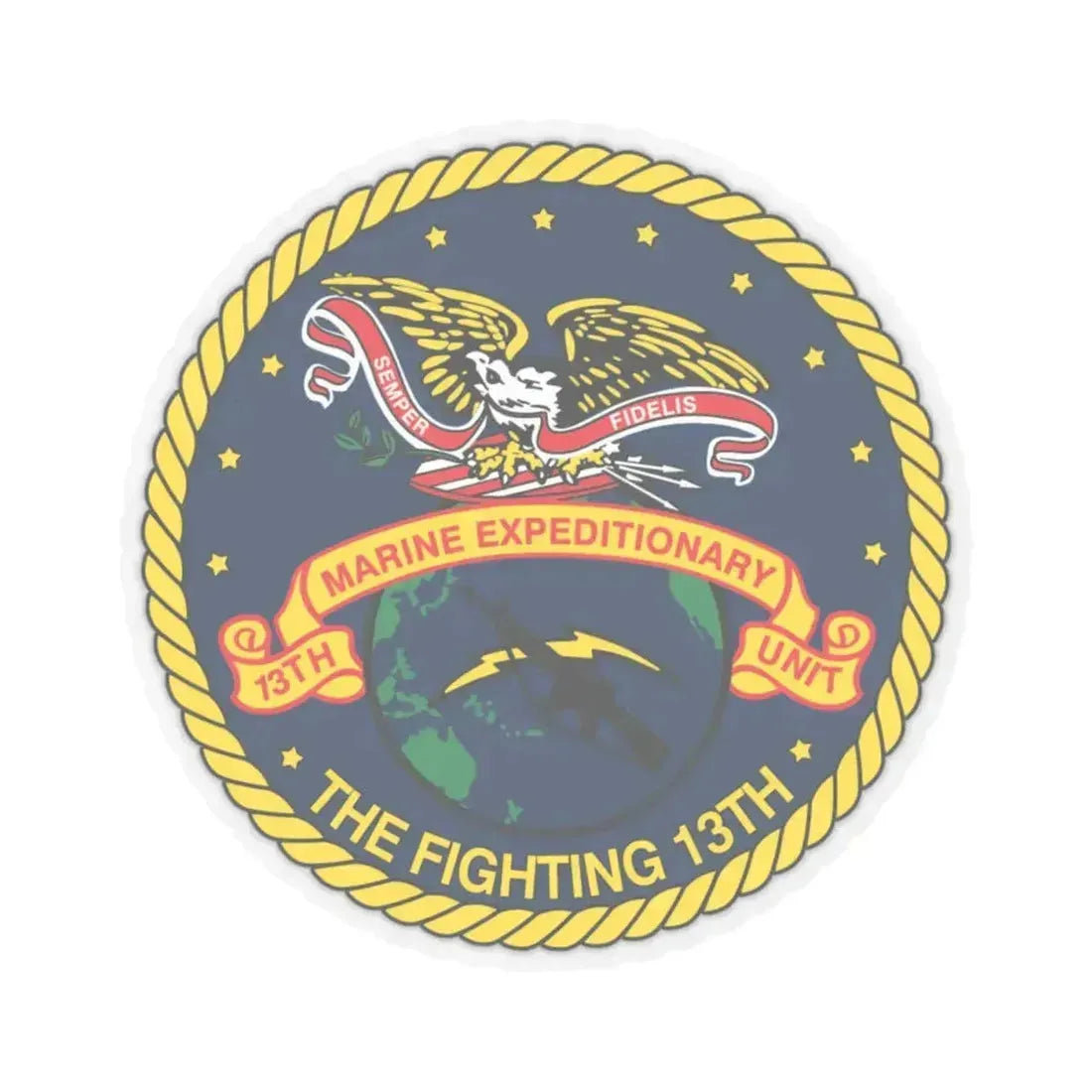 13th Marine Command Element 13th MEU (USMC) STICKER Vinyl Kiss-Cut Decal 4 Inch Transparent - The Sticker Space
