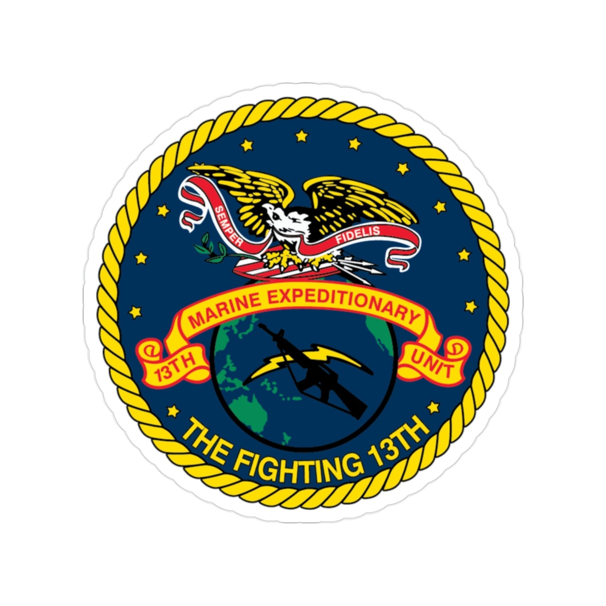 13th Marine Command Element 13th MEU (USMC) Transparent STICKER Die-Cut Vinyl Decal-2 Inch-The Sticker Space