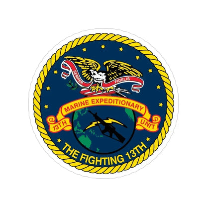 13th Marine Command Element 13th MEU (USMC) Transparent STICKER Die-Cut Vinyl Decal 3 Inch - The Sticker Space