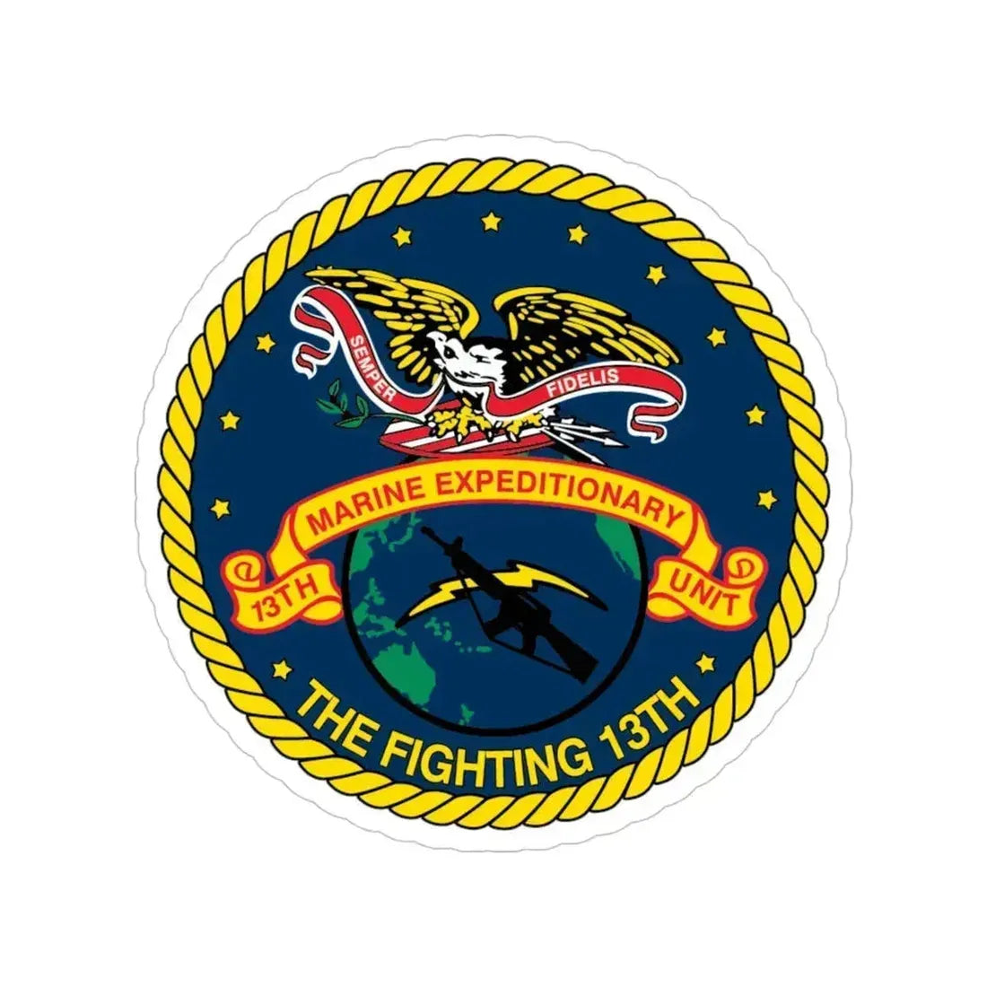 13th Marine Command Element 13th MEU (USMC) Transparent STICKER Die-Cut Vinyl Decal 4 Inch - The Sticker Space