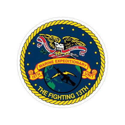 13th Marine Command Element 13th MEU (USMC) Transparent STICKER Die-Cut Vinyl Decal-4 Inch-The Sticker Space