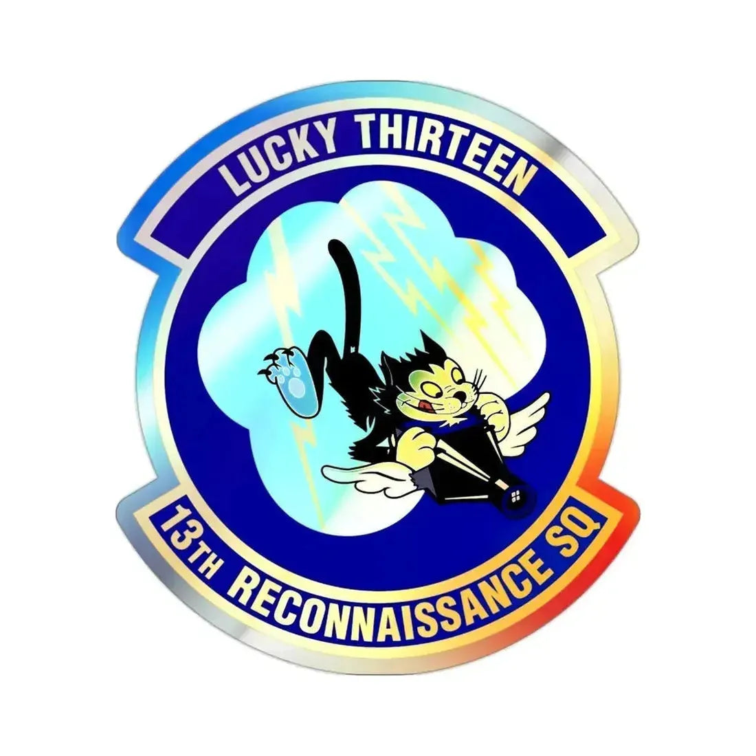 13th Reconnaissance Squadron (U.S. Air Force) Holographic STICKER Die-Cut Vinyl Decal 2 Inch Holographic - The Sticker Space