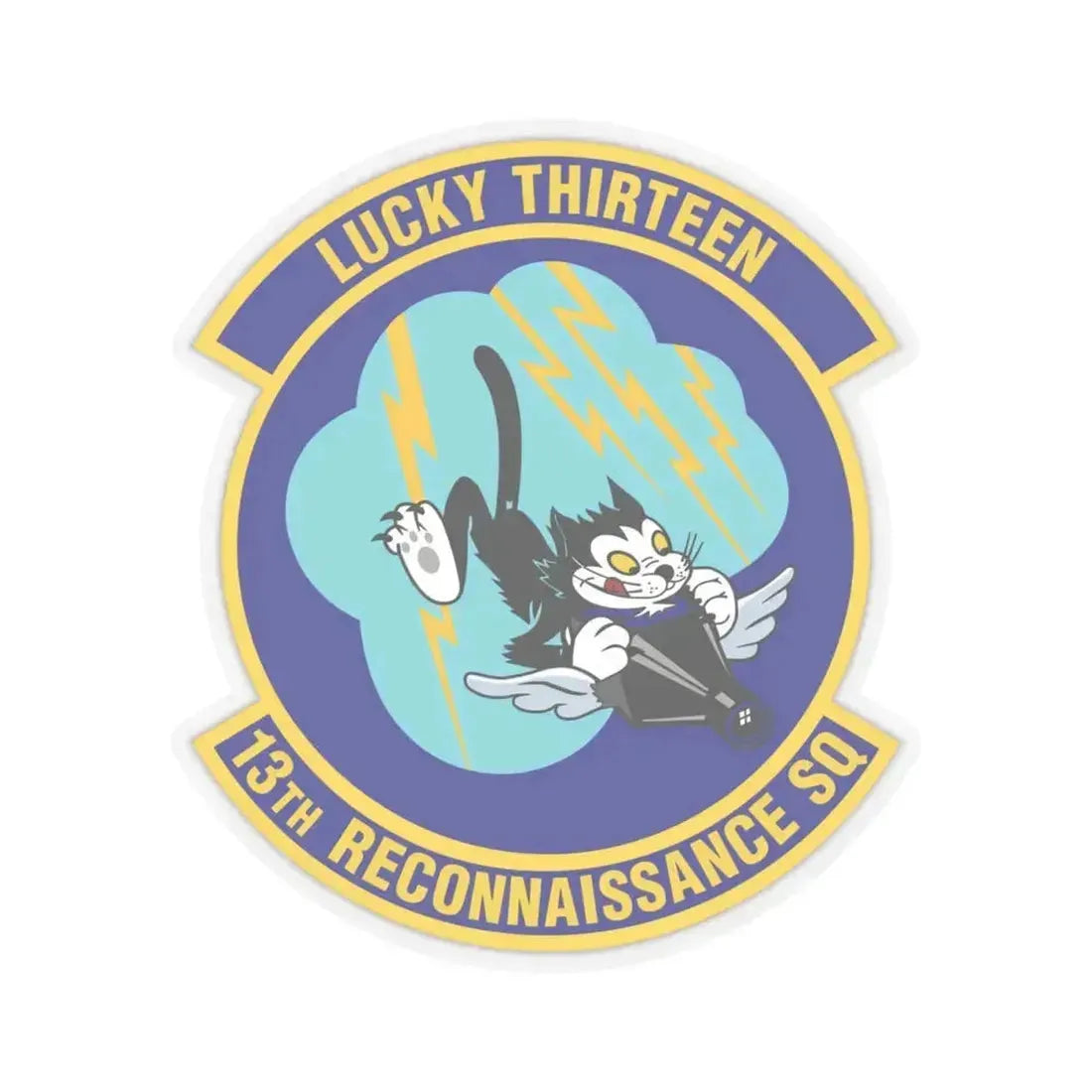 13th Reconnaissance Squadron (U.S. Air Force) STICKER Vinyl Kiss-Cut Decal 4 Inch Transparent - The Sticker Space