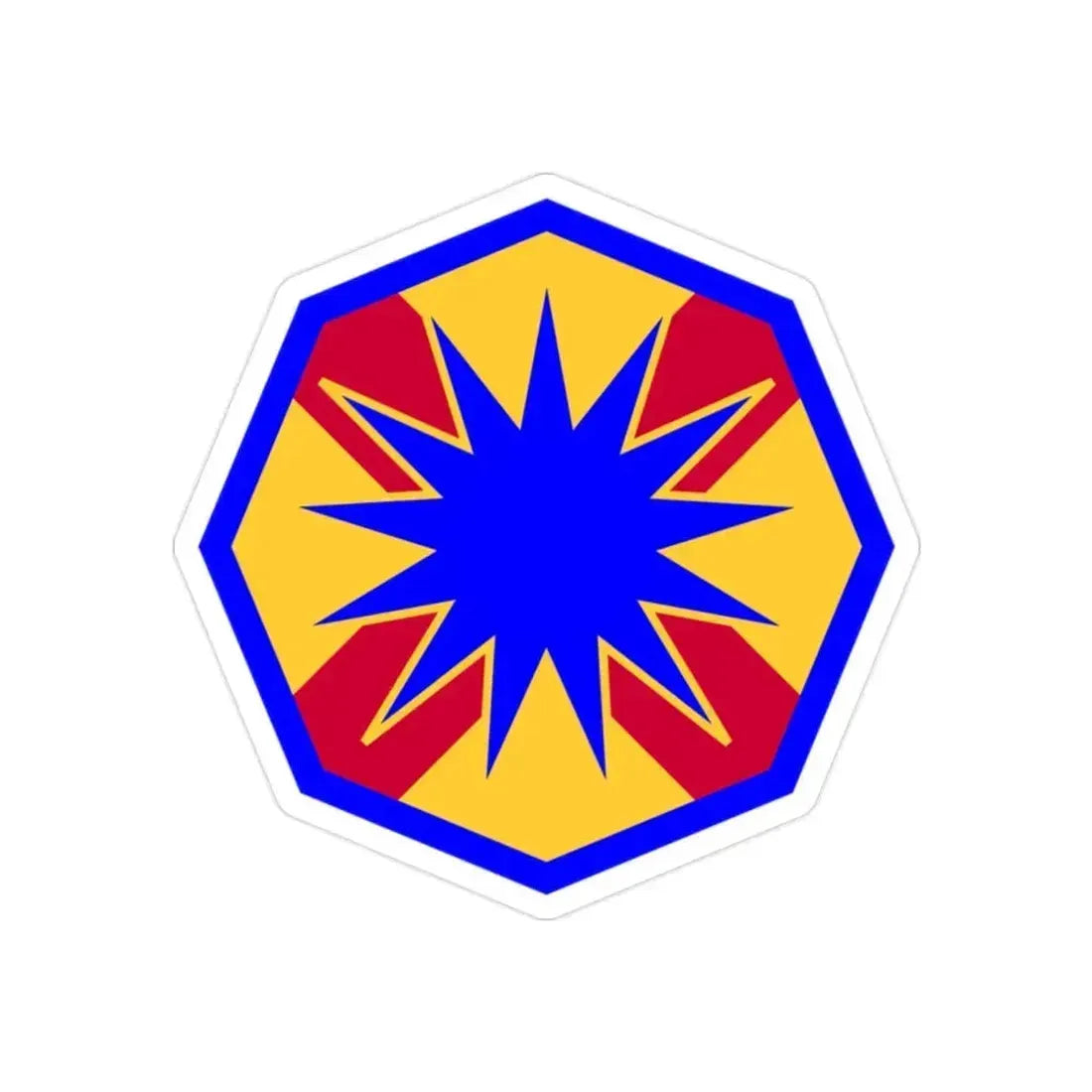 13th Sustainment Command Expeditionary (U.S. Army) REVERSE PRINT Transparent Die-Cut STICKER 2 Inch Die-Cut Transparent - The Sticker Space