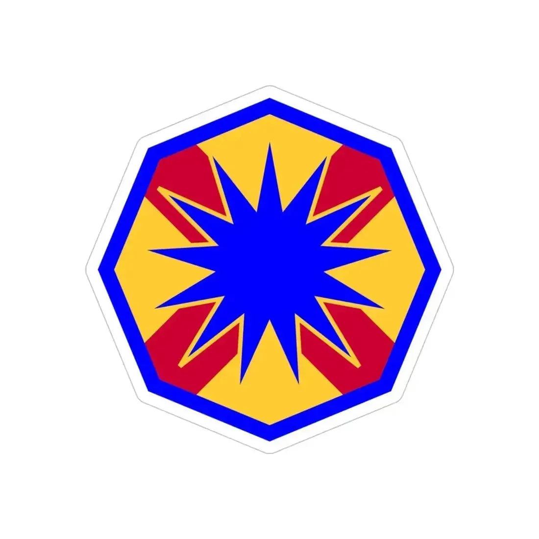 13th Sustainment Command Expeditionary (U.S. Army) REVERSE PRINT Transparent Die-Cut STICKER 4 Inch Die-Cut Transparent - The Sticker Space