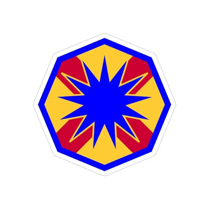 13th Sustainment Command Expeditionary (U.S. Army) REVERSE PRINT Transparent Die-Cut STICKER 4 Inch Die-Cut Transparent - The Sticker Space