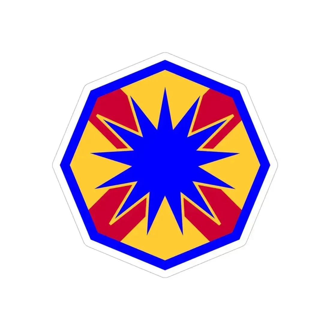 13th Sustainment Command Expeditionary (U.S. Army) REVERSE PRINT Transparent Die-Cut STICKER 5 Inch Die-Cut Transparent - The Sticker Space