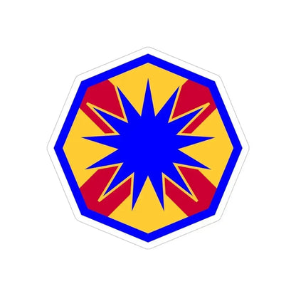 13th Sustainment Command Expeditionary (U.S. Army) REVERSE PRINT Transparent Die-Cut STICKER 5 Inch Die-Cut Transparent - The Sticker Space