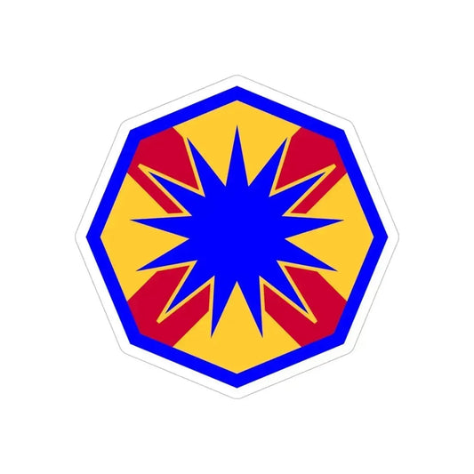 13th Sustainment Command Expeditionary (U.S. Army) REVERSE PRINT Transparent Die-Cut STICKER 6 Inch Die-Cut Transparent - The Sticker Space