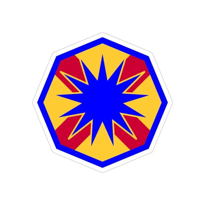 13th Sustainment Command Expeditionary (U.S. Army) REVERSE PRINT Transparent Die-Cut STICKER - The Sticker Space