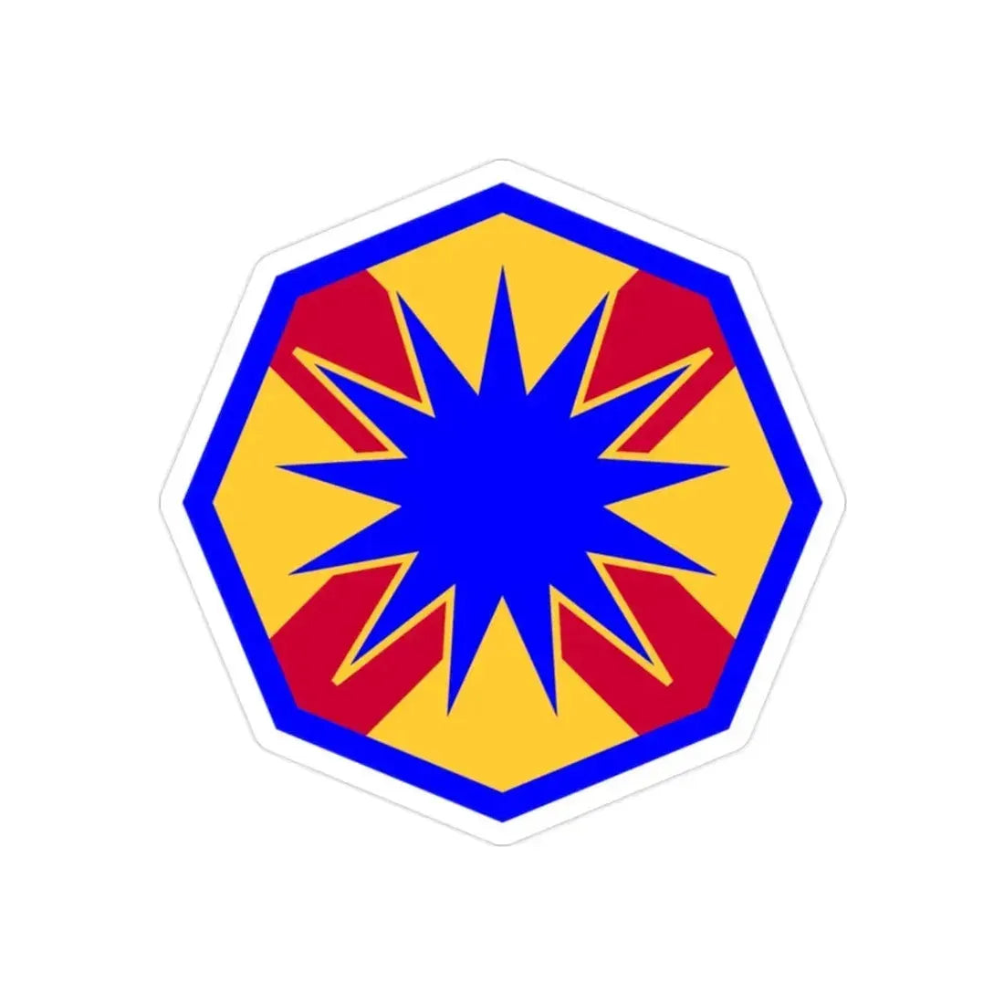 13th Sustainment Command Expeditionary (U.S. Army) REVERSE PRINT Transparent Die-Cut STICKER - The Sticker Space