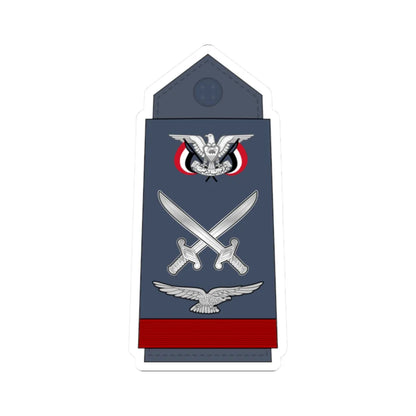13.YAF MG (Yemen) (Military Rank) STICKER Vinyl Kiss-Cut Decal 2 Inch White - The Sticker Space