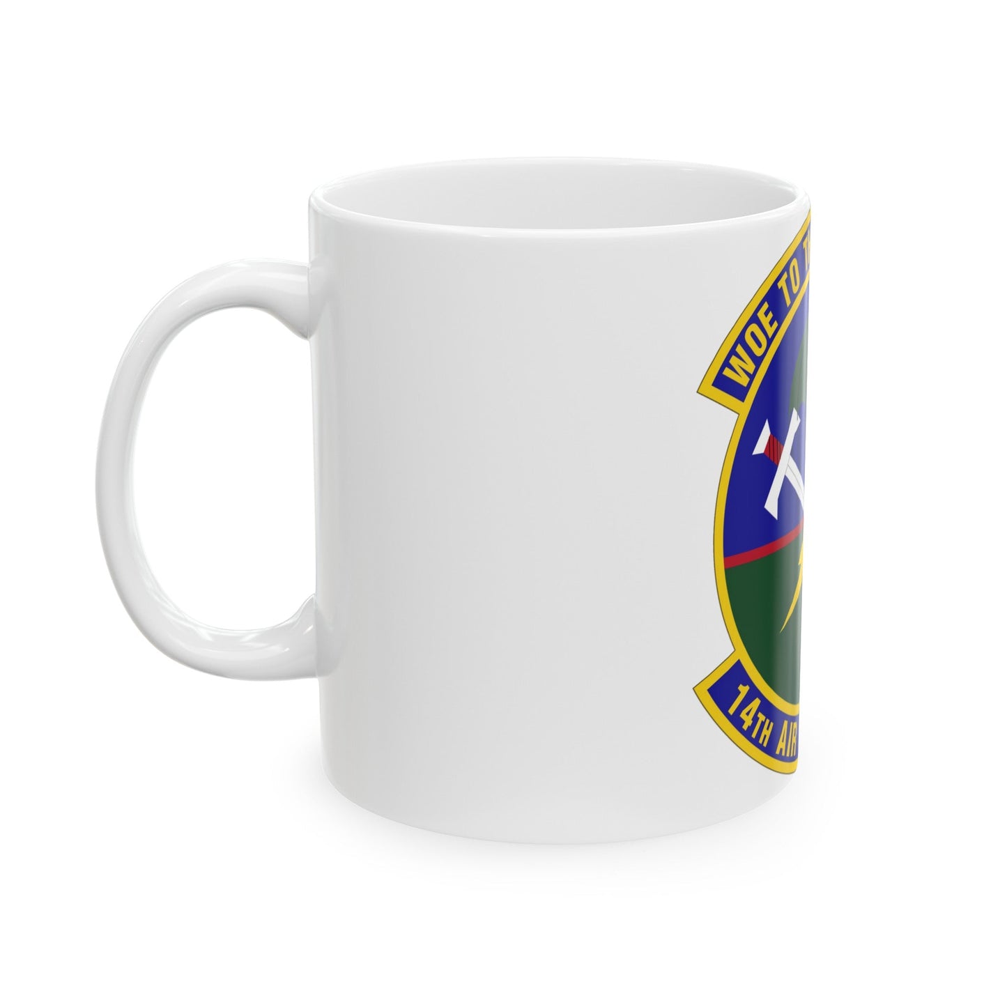 14 Air Support Operations Squadron ACC (U.S. Air Force) White Coffee Mug-The Sticker Space