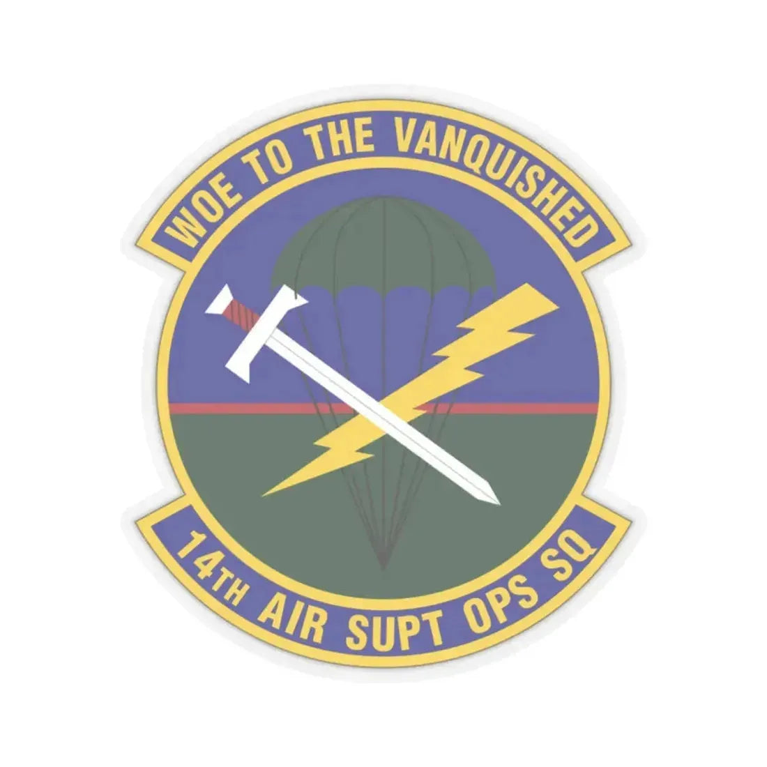 14 Air Support Operations Squadron ACC (U.S. Air Force) STICKER Vinyl Kiss-Cut Decal 2 Inch Transparent - The Sticker Space