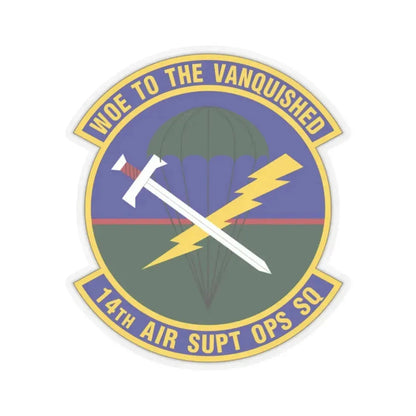 14 Air Support Operations Squadron ACC (U.S. Air Force) STICKER Vinyl Kiss-Cut Decal 2 Inch Transparent - The Sticker Space