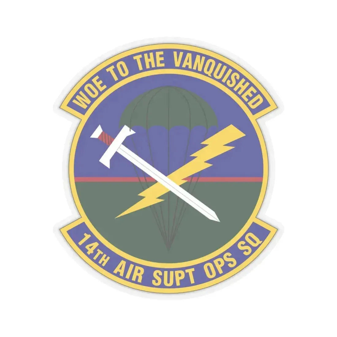 14 Air Support Operations Squadron ACC (U.S. Air Force) STICKER Vinyl Kiss-Cut Decal 6 Inch Transparent - The Sticker Space