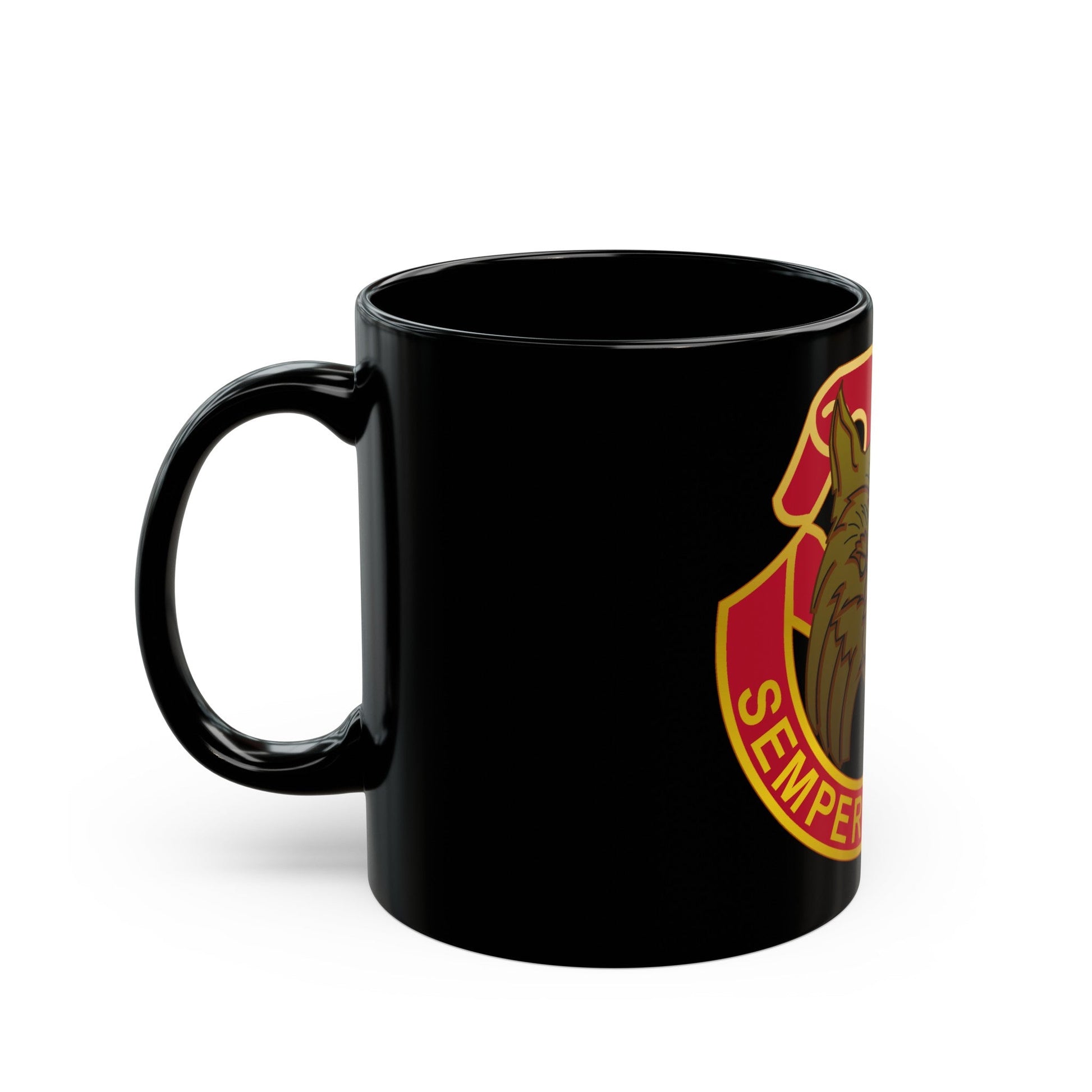 14 Antiaircraft Artillery Gun Battalion (U.S. Army) Black Coffee Mug-The Sticker Space