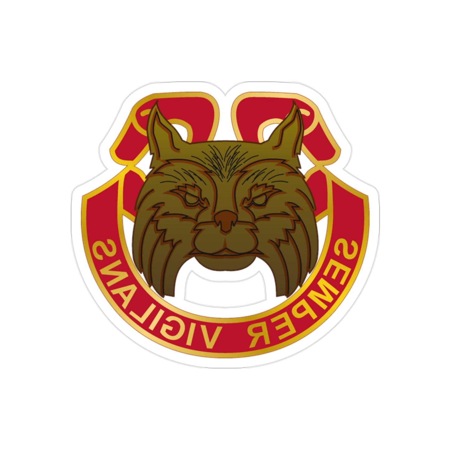 14 Antiaircraft Artillery Gun Battalion (U.S. Army) REVERSE PRINT Transparent STICKER-2" × 2"-The Sticker Space