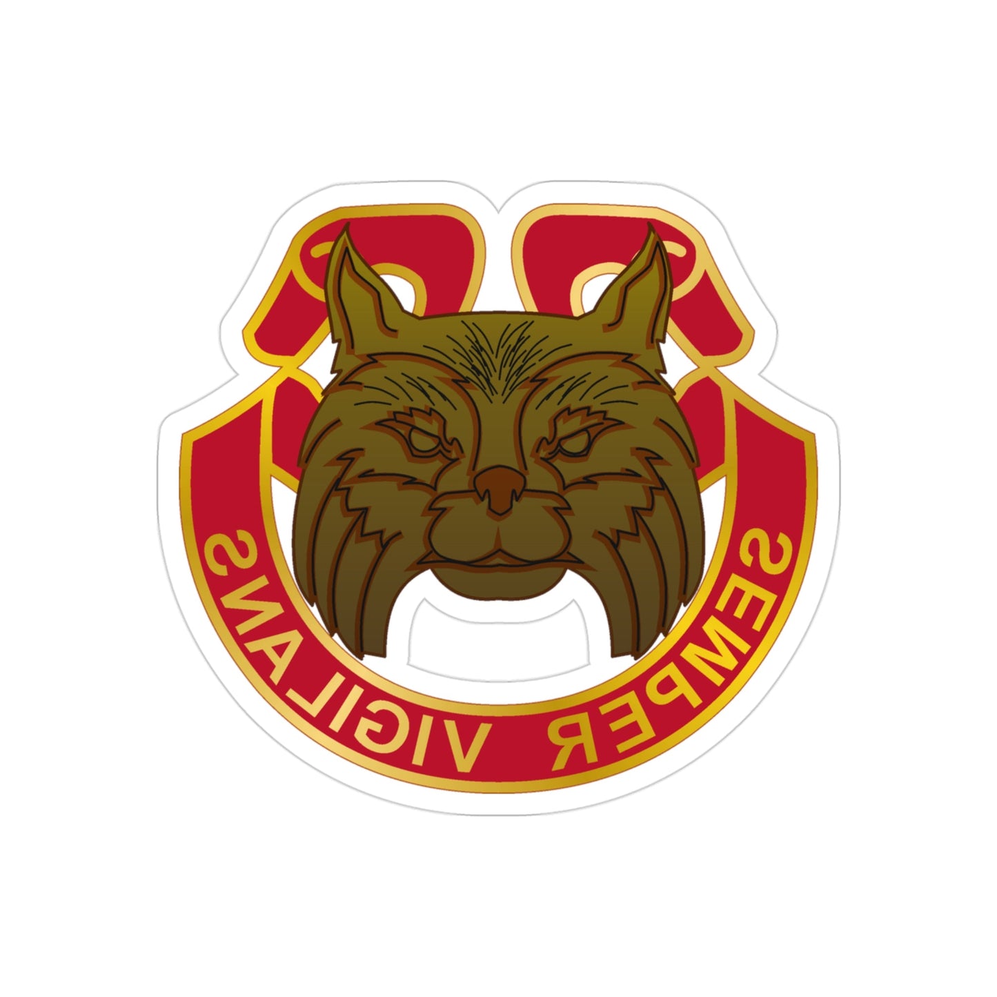 14 Antiaircraft Artillery Gun Battalion (U.S. Army) REVERSE PRINT Transparent STICKER-3" × 3"-The Sticker Space