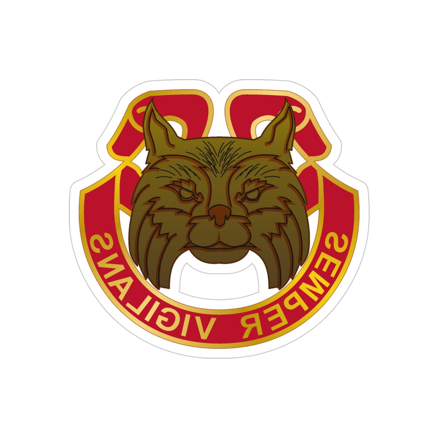 14 Antiaircraft Artillery Gun Battalion (U.S. Army) REVERSE PRINT Transparent STICKER-4" × 4"-The Sticker Space