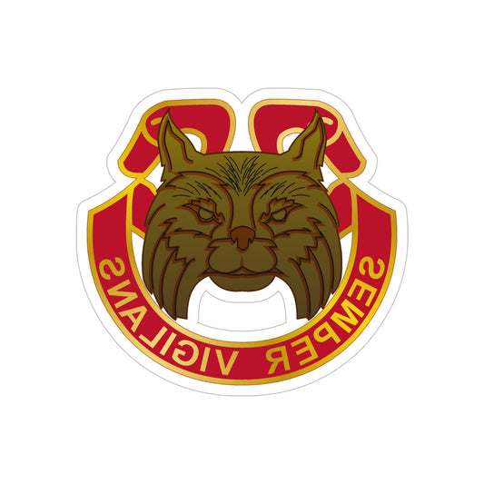 14 Antiaircraft Artillery Gun Battalion (U.S. Army) REVERSE PRINT Transparent STICKER-6" × 6"-The Sticker Space