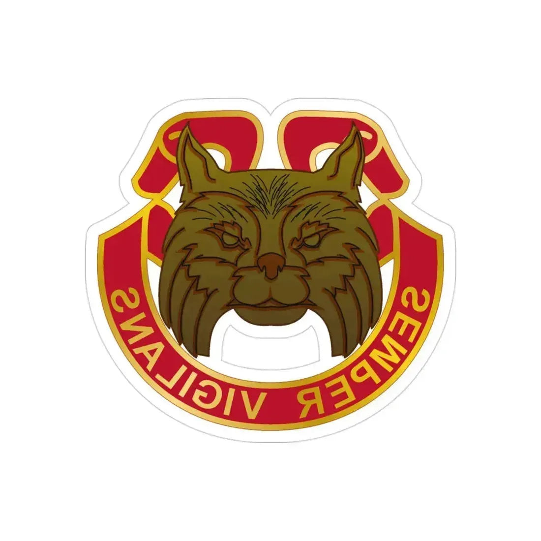14 Antiaircraft Artillery Gun Battalion (U.S. Army) REVERSE PRINT Transparent Die-Cut STICKER 3 Inch Die-Cut Transparent - The Sticker Space