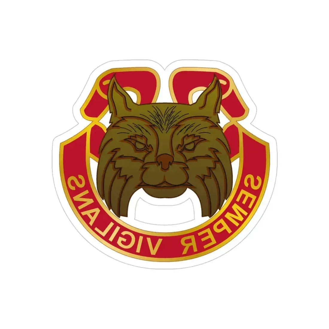 14 Antiaircraft Artillery Gun Battalion (U.S. Army) REVERSE PRINT Transparent Die-Cut STICKER 4 Inch Die-Cut Transparent - The Sticker Space