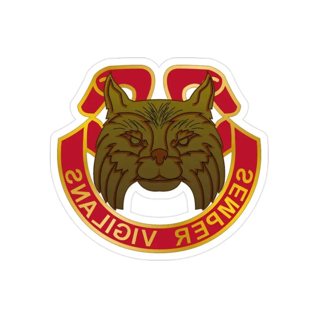 14 Antiaircraft Artillery Gun Battalion (U.S. Army) REVERSE PRINT Transparent Die-Cut STICKER - The Sticker Space