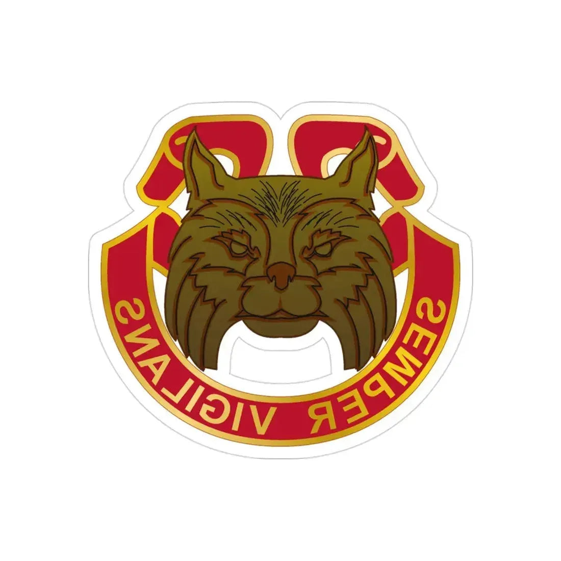 14 Antiaircraft Artillery Gun Battalion (U.S. Army) REVERSE PRINT Transparent Die-Cut STICKER - The Sticker Space