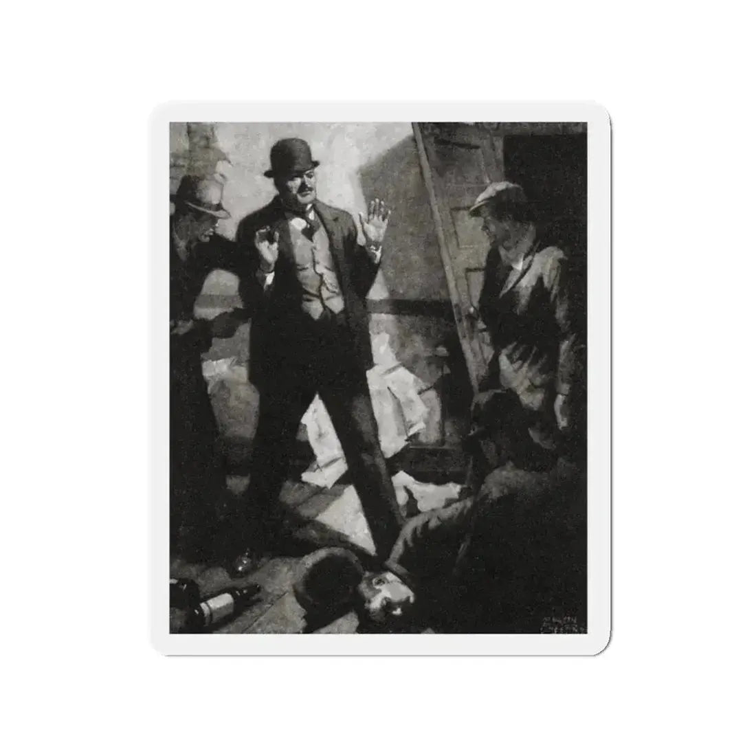 14-EE (2), Liberty magazine, June 1, 1929 (Magazine Illustration) Refrigerator Magnet 2 Inch - The Sticker Space