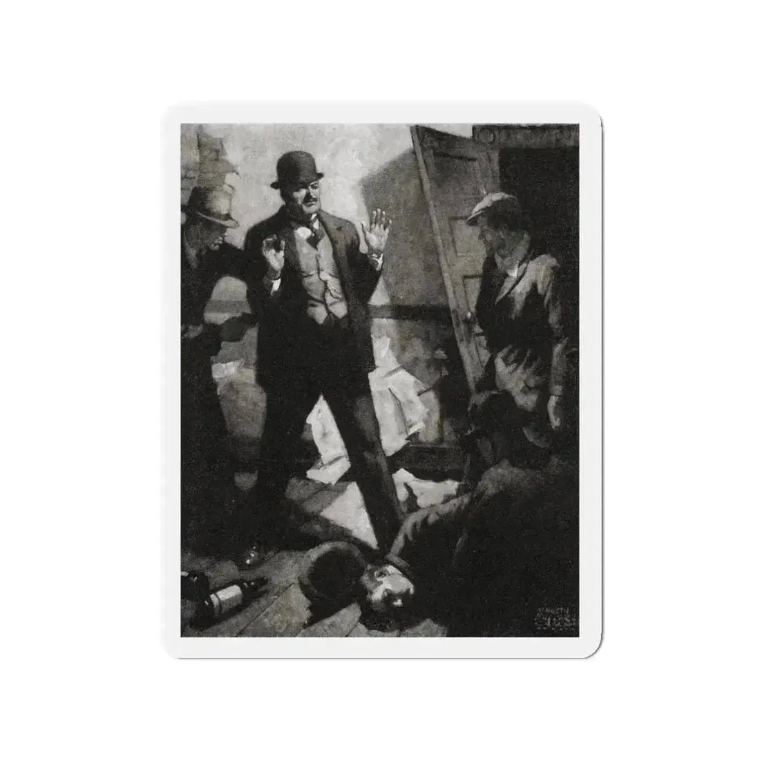 14-EE (2), Liberty magazine, June 1, 1929 (Magazine Illustration) Refrigerator Magnet 3 Inch - The Sticker Space