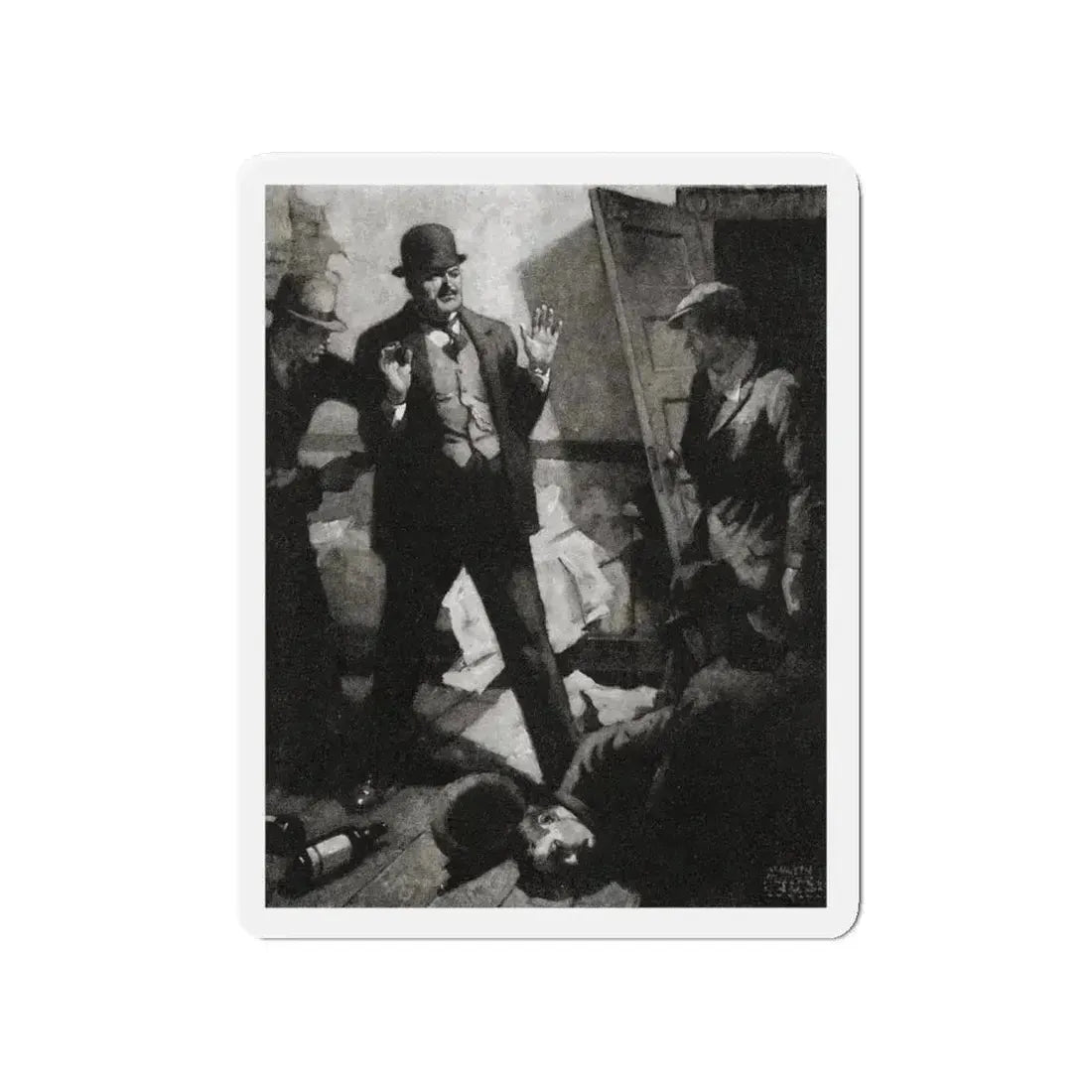 14-EE (2), Liberty magazine, June 1, 1929 (Magazine Illustration) Refrigerator Magnet 4 Inch - The Sticker Space