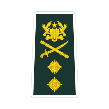 14 Ghana Army MG (Ghana) (Military Rank) STICKER Vinyl Kiss-Cut Decal 4 Inch White - The Sticker Space
