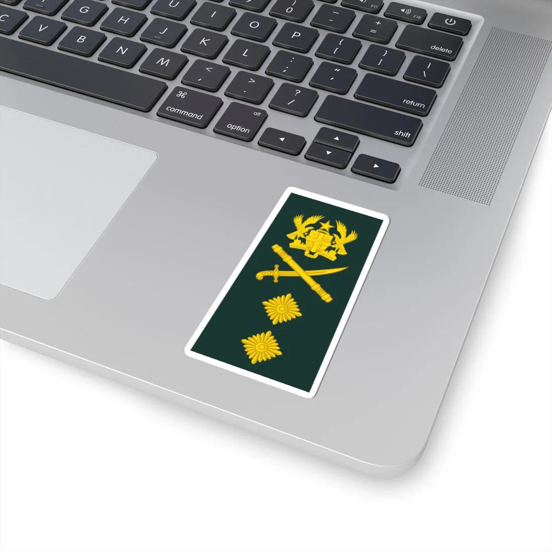 14 Ghana Army MG (Ghana) (Military Rank) STICKER Vinyl Kiss-Cut Decal - The Sticker Space