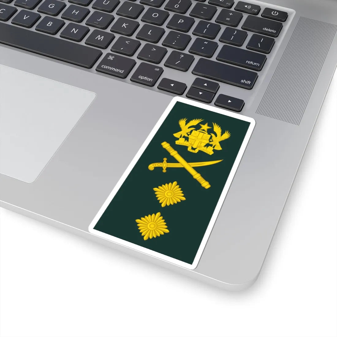 14 Ghana Army MG (Ghana) (Military Rank) STICKER Vinyl Kiss-Cut Decal - The Sticker Space