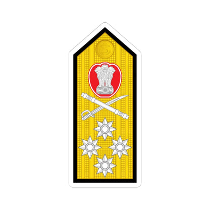 14 Indian Navy ADM (India) (Military Rank) STICKER Vinyl Kiss-Cut Decal 4 Inch White - The Sticker Space
