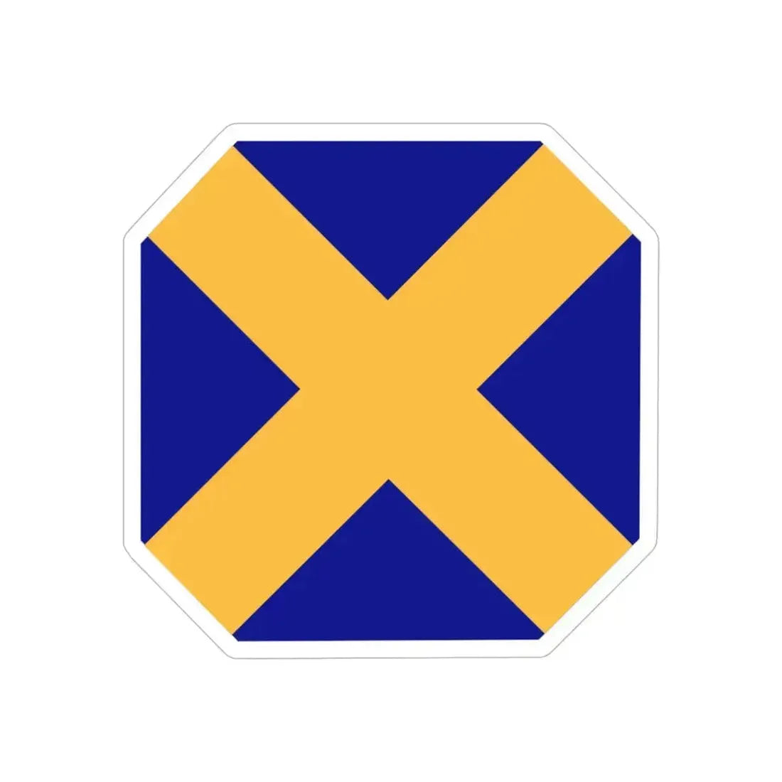 14 Infantry Division (U.S. Army) REVERSE PRINT Transparent Die-Cut STICKER 6 Inch Die-Cut Transparent - The Sticker Space