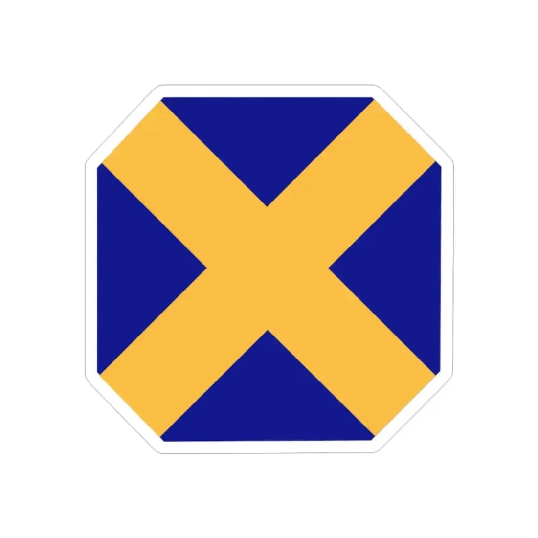 14 Infantry Division (U.S. Army) REVERSE PRINT Transparent Die-Cut STICKER - The Sticker Space