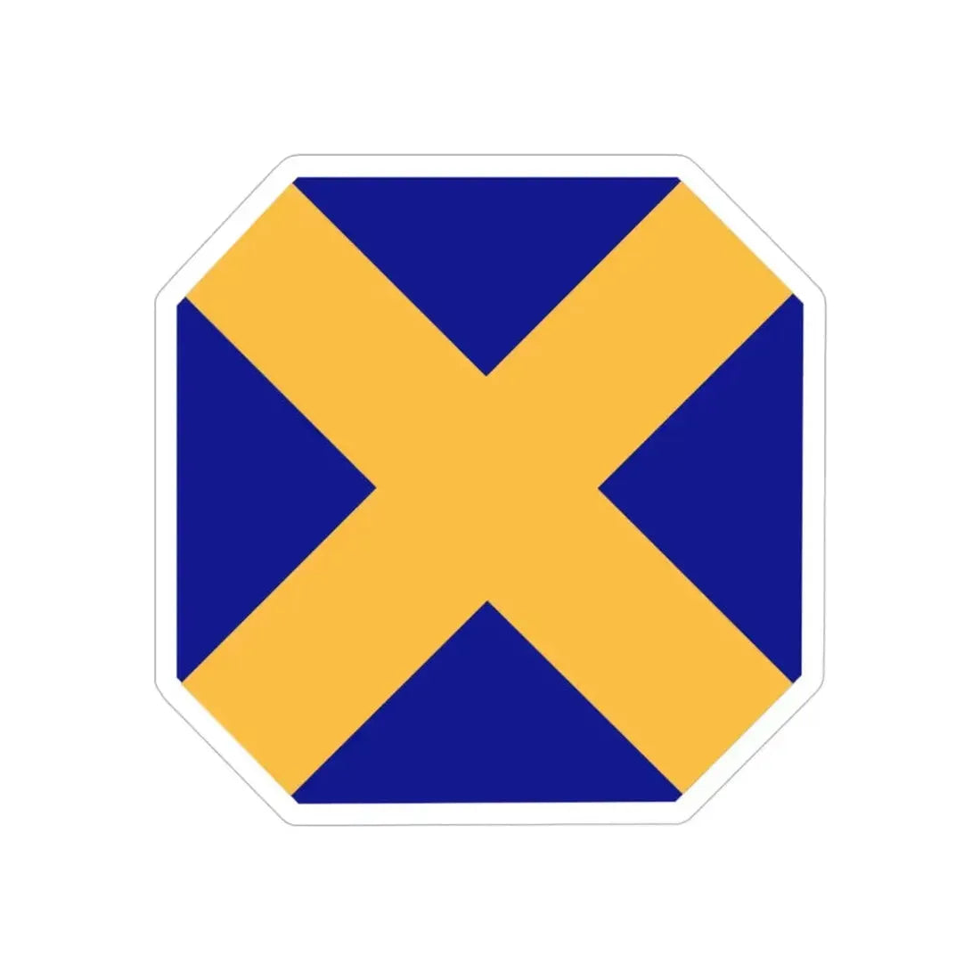 14 Infantry Division (U.S. Army) REVERSE PRINT Transparent Die-Cut STICKER - The Sticker Space