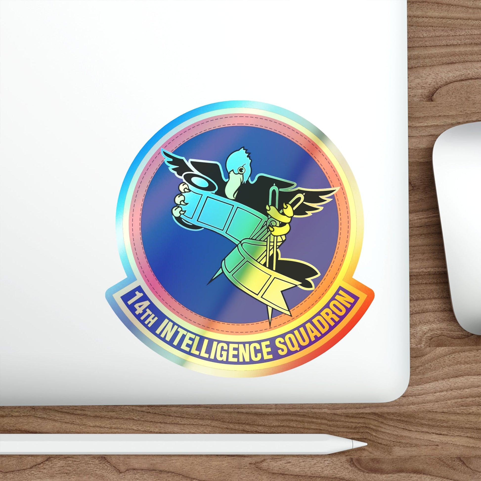 14 Intelligence Squadron AFRC (U.S. Air Force) Holographic STICKER Die-Cut Vinyl Decal-The Sticker Space