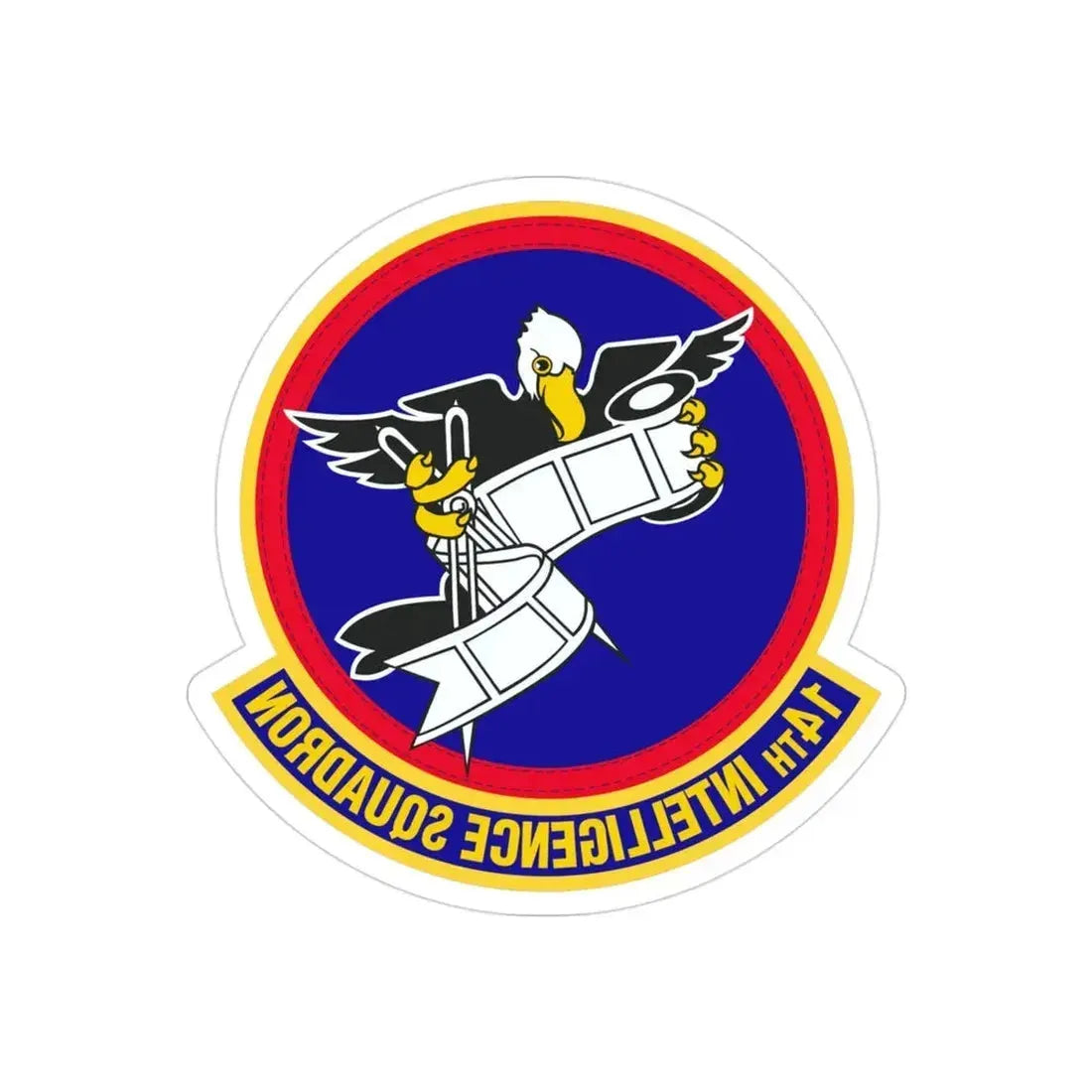 14 Intelligence Squadron AFRC (U.S. Air Force) REVERSE PRINT Transparent Die-Cut STICKER - The Sticker Space