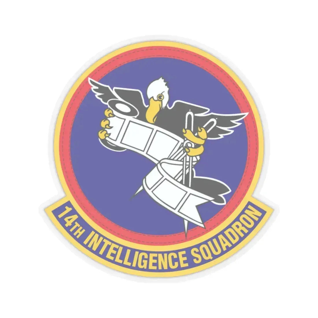 14 Intelligence Squadron AFRC (U.S. Air Force) STICKER Vinyl Kiss-Cut Decal 2 Inch Transparent - The Sticker Space