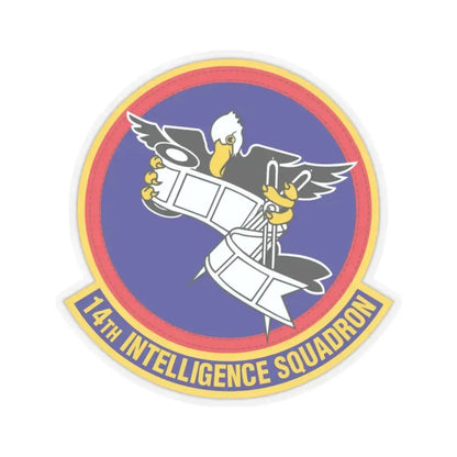 14 Intelligence Squadron AFRC (U.S. Air Force) STICKER Vinyl Kiss-Cut Decal 2 Inch Transparent - The Sticker Space