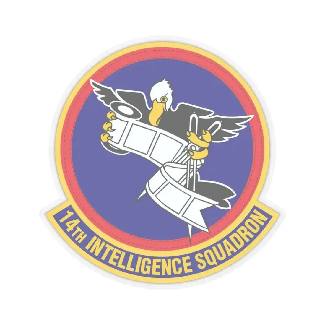 14 Intelligence Squadron AFRC (U.S. Air Force) STICKER Vinyl Kiss-Cut Decal 4 Inch Transparent - The Sticker Space