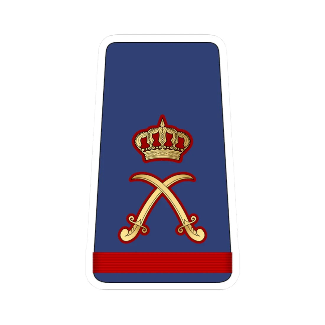 14. KAF MG (Kuwait) (Military Rank) STICKER Vinyl Kiss-Cut Decal 2 Inch White - The Sticker Space