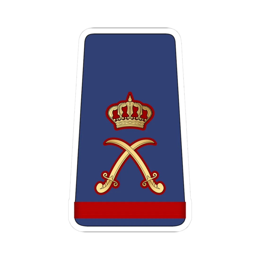 14. KAF MG (Kuwait) (Military Rank) STICKER Vinyl Kiss-Cut Decal 3 Inch White - The Sticker Space