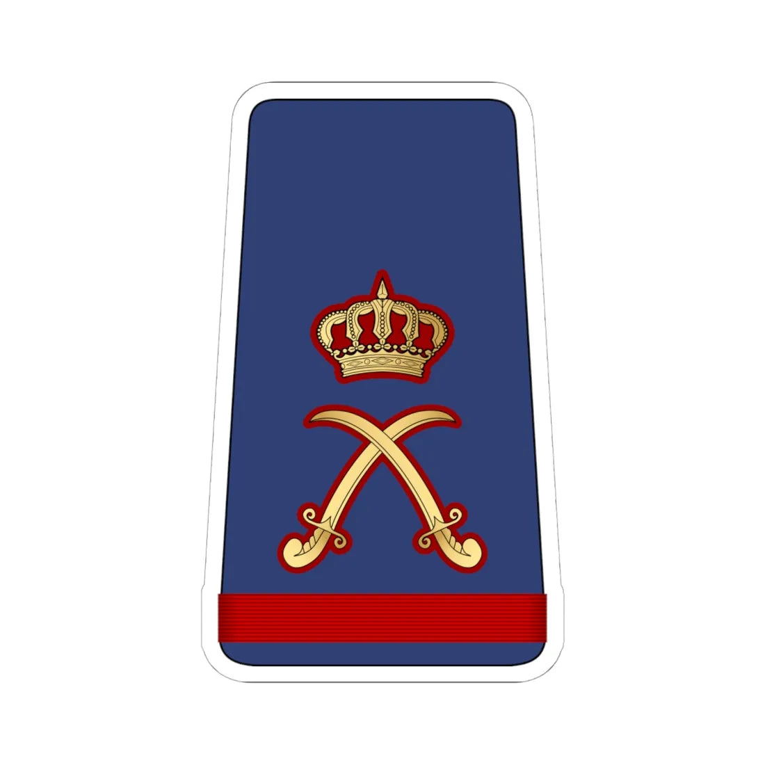 14. KAF MG (Kuwait) (Military Rank) STICKER Vinyl Kiss-Cut Decal 6 Inch White - The Sticker Space